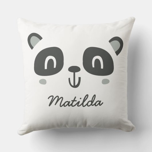 Kute karakter panda kinderdagkleding kussen (Achterkant)