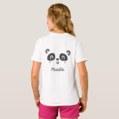 Kute karakter panda kinderdagkleding t-shirt (Achterkant volledig)