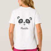 Kute karakter panda kinderdagkleding t-shirt (Achterkant)