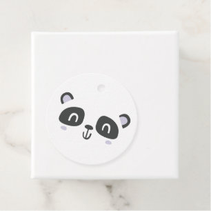 Kute karakter panda kinderverjaardag bedankjes labels