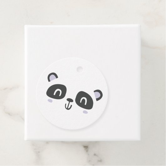 Kute karakter panda kinderverjaardag bedankjes labels (In situ)