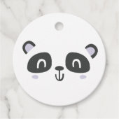 Kute karakter panda kinderverjaardag bedankjes labels (Voorkant)