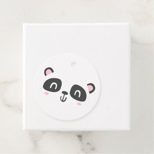 Kute karakter panda kinderverjaardag bedankjes labels (In situ)