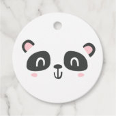 Kute karakter panda kinderverjaardag bedankjes labels (Voorkant)
