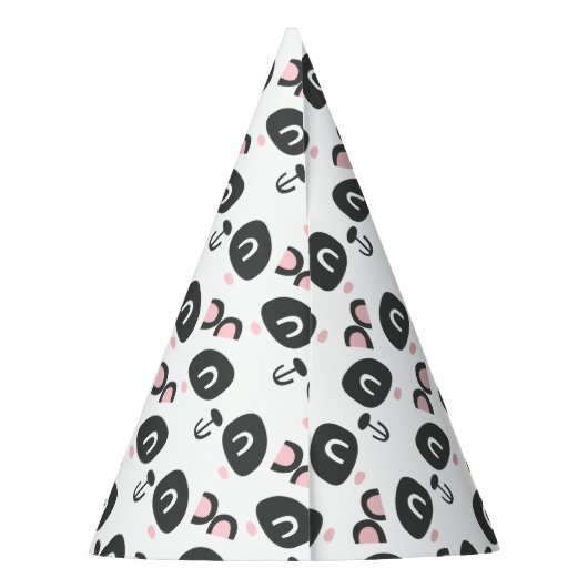 Kute karakter panda kinderverjaardag feesthoedjes (Achterkant)