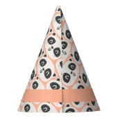 Kute karakter panda kinderverjaardag feesthoedjes (Achterkant)