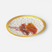 Kute kardinale vogels papieren bordje (Gekanteld)