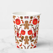 Kute Kasky Kerstrendiertje met warme chocolade Papieren Bekers (Links)