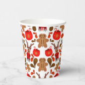 Kute Kasky Kerstrendiertje met warme chocolade Papieren Bekers (Rechts)