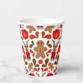 Kute Kasky Kerstrendiertje met warme chocolade Papieren Bekers (Voorkant)