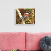 Kute kastanjebruin op de perenboom canvas afdruk (Insitu (Woonkamer))