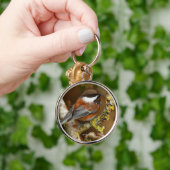 Kute kastanjebruin op de perenboom sleutelhanger (Hand)