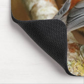 Kute kastanjebruin op perenbomen muismat (Hoek)