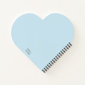 Kute Kat Cartoon Blue Heart Shaped Spiral Notitieboek (Achterkant)
