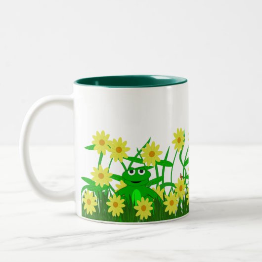 Kute Kat en Froggy Friend Mok (Links)