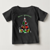 Kute Kat kerstboom T-shirt (Voorkant)