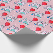 Kute Kat met ballonverlooppapier Cadeaupapier (Hoek)