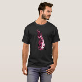 Kute kat met hartenretro Roze 8 T-shirt (Voorkant volledig)