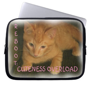 Kute Kat "REBOOT: CUTENESS OVERLAADS"-Hoesje lapto Laptop Sleeve