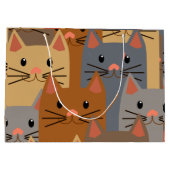 Kute katten Kleurrijk Kat Face Collage Groot Cadeauzakje (Achterkant)