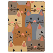 Kute katten Kleurrijk Kat Face Collage Klembord (Achterkant)