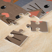 Kute katten Kleurrijk Kat Face Collage Legpuzzel (Zijkant)