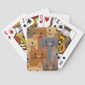 Kute katten Kleurrijk Kat Face Collage Pokerkaarten (Achterkant)