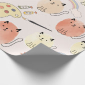 Kute katten naadloos patroon cadeaupapier (Hoek)