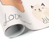 Kute katten naadloos patroon cadeaupapier (Rol Hoek)