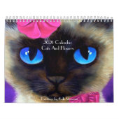 Kute kattenvacht Moderne Art 2022 Wall Kalender (Hoes)