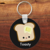 Kute kawaï-broodroosters en boter-sleutelhanger sleutelhanger (Voorkant)