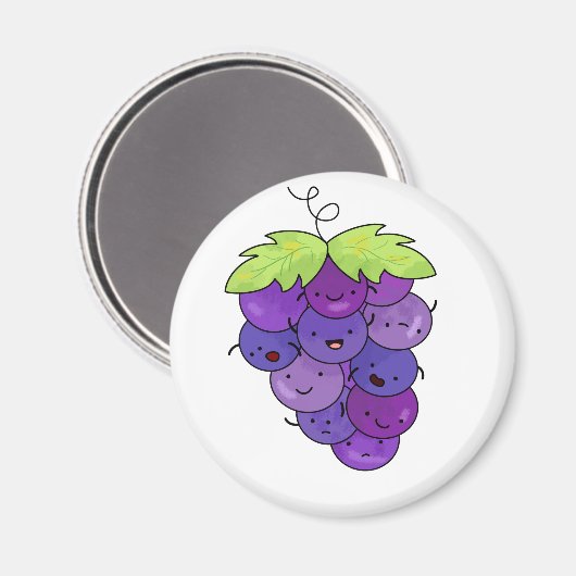 Kute Kawaii bunch of Grapes Magneet (Voorkant / Achterkant)