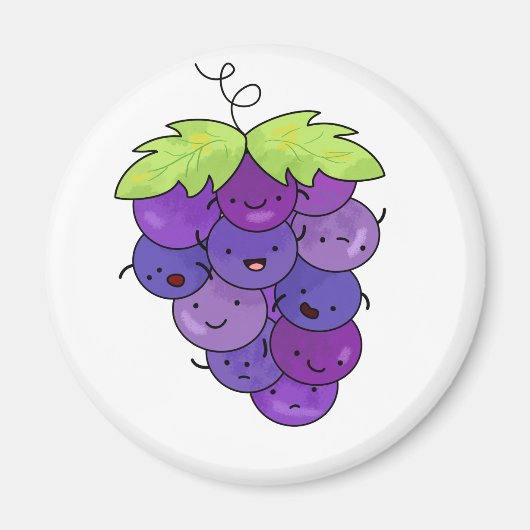 Kute Kawaii bunch of Grapes Magneet (Voorkant)