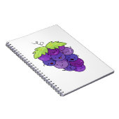 Kute Kawaii bunch of Grapes Notitieboek (Rechterzijde)