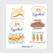 Kute Kawaii Food Uplifting Motivatie Words Sticker (Vel)