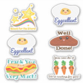 Kute Kawaii Food Uplifting Motivatie Words Sticker (Voorkant)
