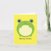 Kute Kawaii Frog Persoonlijke tekst leeg binnenin Kaart (Voorkant)