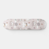 Kute Kawaii-katten met wolken en botervliegen Persoonlijk Skateboard (Horizontaal)