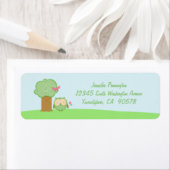 Kute kawaii owl return address enveloplabels etiket (Insitu)