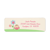 Kute kawaii owl return address enveloplabels etiket (Voorkant)