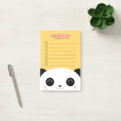 Kute Kawaii Panda wordt Kinder om lijst te doen Post-it® Notes (Kantoor)