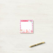 Kute Kawaii roze karakters Persoonlijke Aanpassing Post-it® Notes (Op bureau)