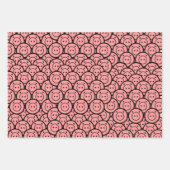 Kute Kawaii Roze Pigs & Piglets Patroonvectorkunst Inpakpapier Vel (Voorkant 3)