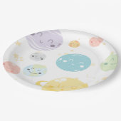 Kute Kawaii Space Stars & Planets Birthday Party Papieren Bordje (Gekanteld)