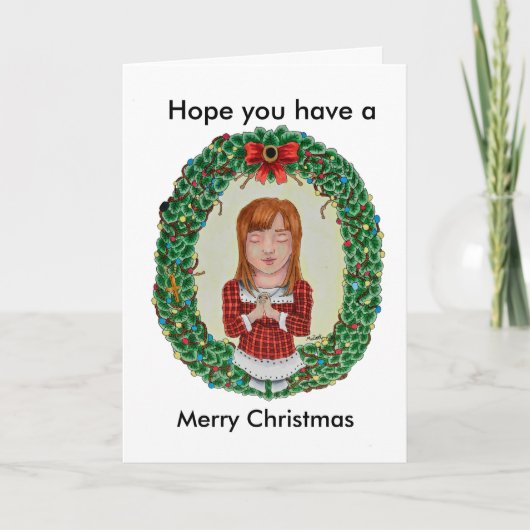 Kute kerst Copic Drawing Kaart (Voorkant)