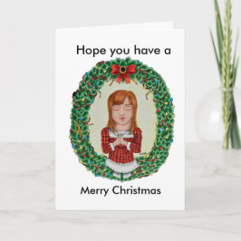 Kute kerst Copic Drawing Kaart