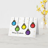 Kute kerst gepersonaliseerde versieringen kaart (Gele Bloem)