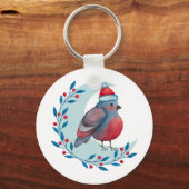 Kute kerst gooit kussens met een waterverf illu sleutelhanger (Voorkant)