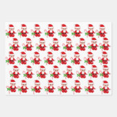 Kute kerst, hart, rode en witte strepen inpakpapier vel (Voorkant 2)