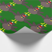 Kute kerst, kronkelpapier voor Turkije Cadeaupapier (Hoek)